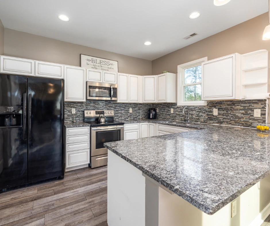 Beautiful countertop installation in a Vancouver WA kitchen by All About Floors NW