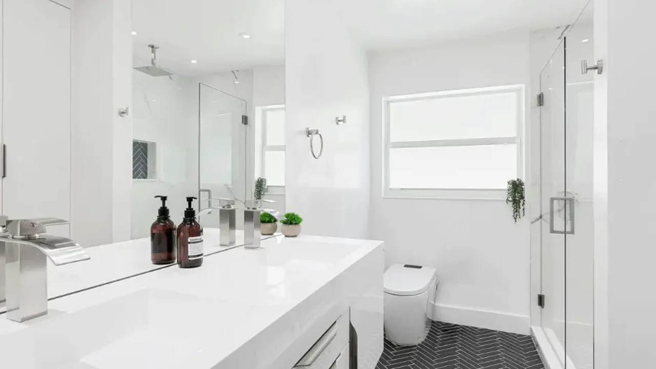 Professional tile flooring installation in a Vancouver WA bathroom
